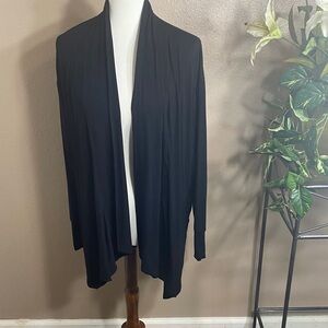 Black Open Front Women's Sweater